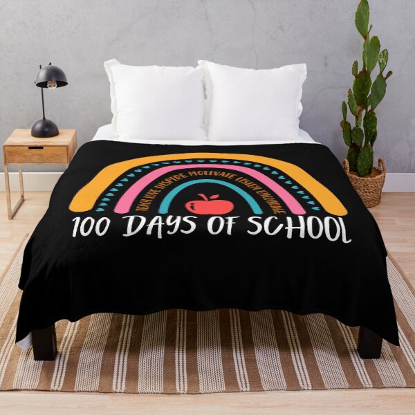 Item preview, 100 days of school (white text)- teacher - kindergarten, preschool, elementary, middle school designed and sold by CaitU.