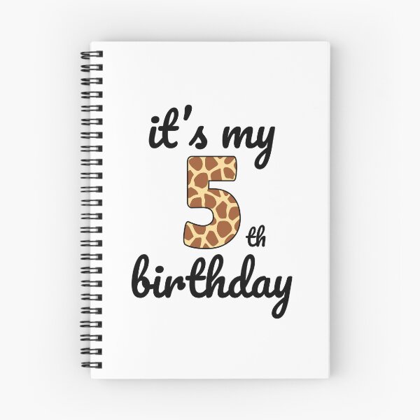 Item preview, Its my birthday, 5th Birthday Giraffe Print, Kid Giraffe 5th Birthday, 5 Years Old Wild Animal, Number Five Safari Zoo designed and sold by singRsong.