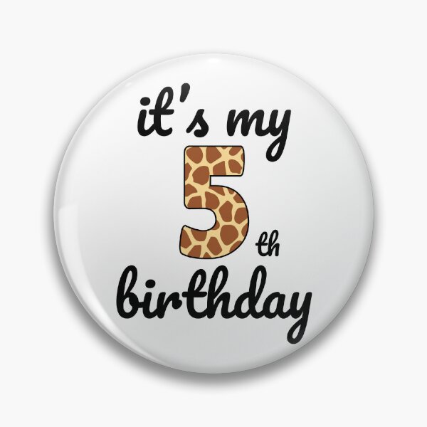 Item preview, Its my birthday, 5th Birthday Giraffe Print, Kid Giraffe 5th Birthday, 5 Years Old Wild Animal, Number Five Safari Zoo designed and sold by singRsong.
