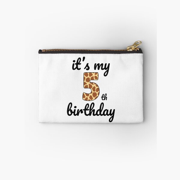 Item preview, Its my birthday, 5th Birthday Giraffe Print, Kid Giraffe 5th Birthday, 5 Years Old Wild Animal, Number Five Safari Zoo designed and sold by singRsong.