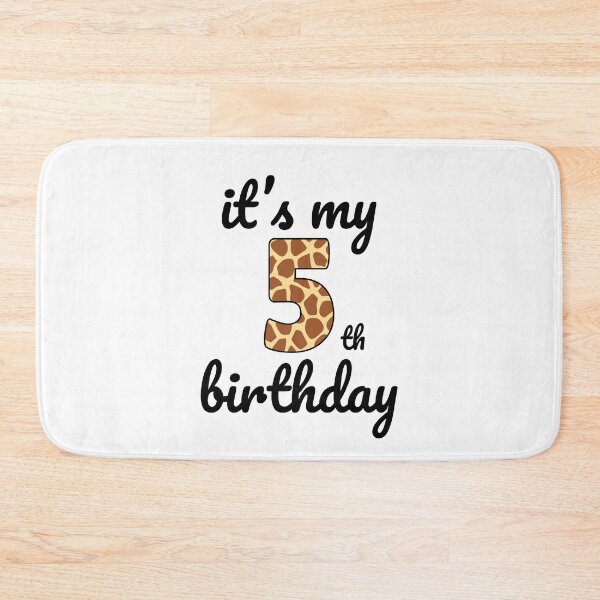 Item preview, Its my birthday, 5th Birthday Giraffe Print, Kid Giraffe 5th Birthday, 5 Years Old Wild Animal, Number Five Safari Zoo designed and sold by singRsong.