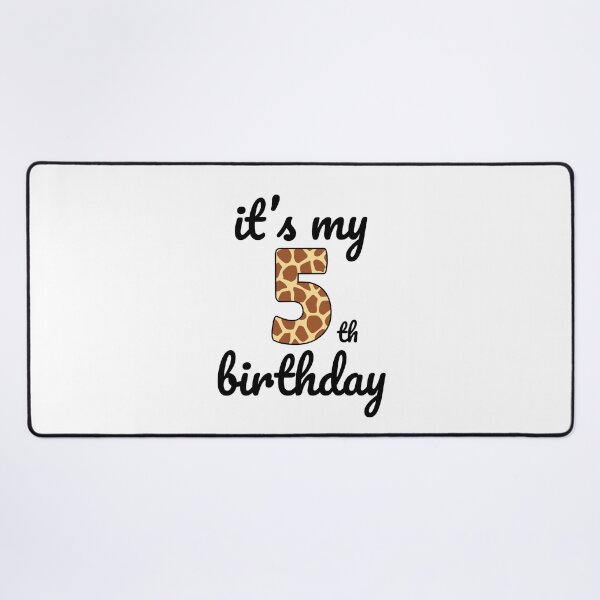 Item preview, Its my birthday, 5th Birthday Giraffe Print, Kid Giraffe 5th Birthday, 5 Years Old Wild Animal, Number Five Safari Zoo designed and sold by singRsong.