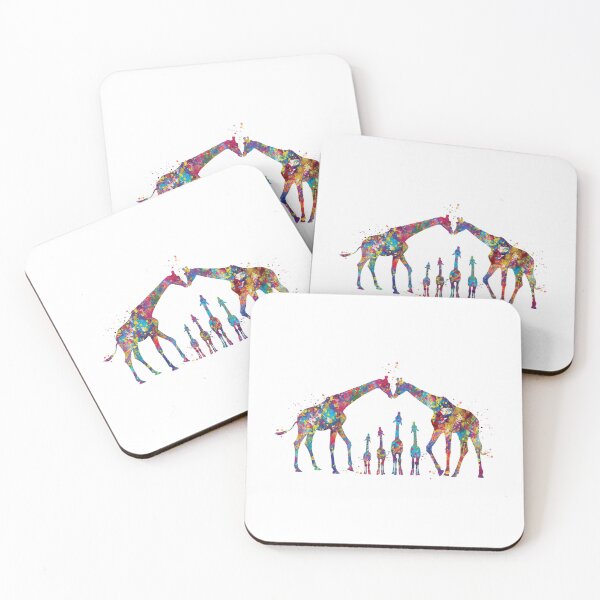 Item preview, Giraffe Family Watercolor Painting Art designed and sold by MatildaWatson.