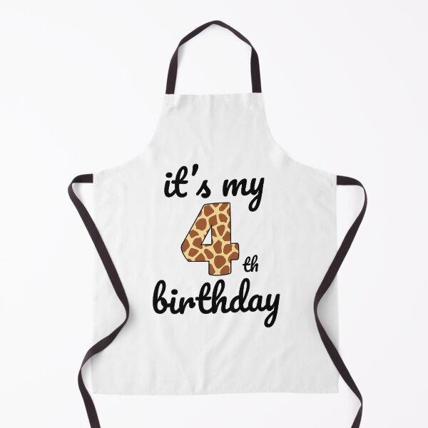 Item preview, Its my birthday, 4th Birthday Giraffe Print, Kid Giraffe 4th Birthday, 4 Years Old Wild Animal, Number Four Safari Zoo designed and sold by singRsong.