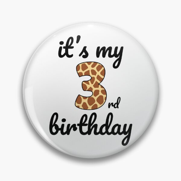 Item preview, Its my birthday, 3rd Birthday Giraffe Print, Kid Giraffe 3rd Birthday, 3 Years Old Wild Animal, Number Three Safari Zoo designed and sold by singRsong.