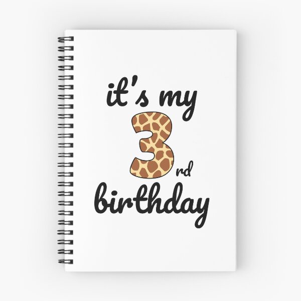 Item preview, Its my birthday, 3rd Birthday Giraffe Print, Kid Giraffe 3rd Birthday, 3 Years Old Wild Animal, Number Three Safari Zoo designed and sold by singRsong.