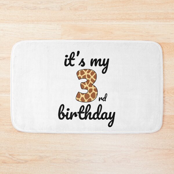 Item preview, Its my birthday, 3rd Birthday Giraffe Print, Kid Giraffe 3rd Birthday, 3 Years Old Wild Animal, Number Three Safari Zoo designed and sold by singRsong.