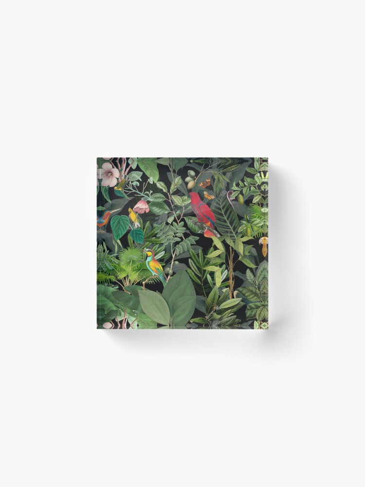 Alternate view of Jungle Birds Tropical Paradise Acrylic Block