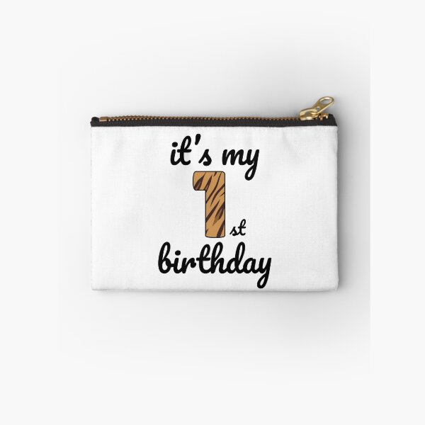 Item preview, Its my birthday, 1st Birthday Tiger Print, Kid Tiger 1st Birthday, 1 Year Old Wild Animal, Number One Safari Zoo designed and sold by singRsong.