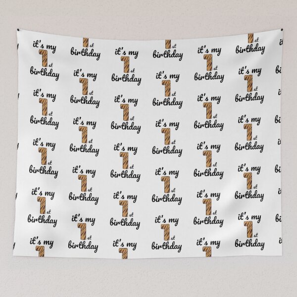 Item preview, Its my birthday, 1st Birthday Tiger Print, Kid Tiger 1st Birthday, 1 Year Old Wild Animal, Number One Safari Zoo designed and sold by singRsong.