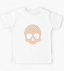 Head Skull Hearts Pattern Funny Valentine Gift Design Kids Tee