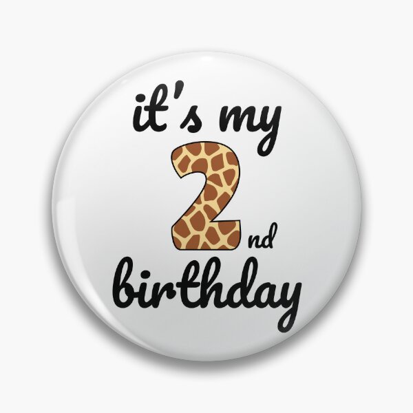 Item preview, Its my birthday, 2nd Birthday Giraffe Print, Kid Giraffe 2nd Birthday, 2 Years Old Wild Animal, Number Two Safari Zoo designed and sold by singRsong.