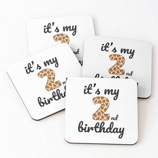 Item preview, Its my birthday, 2nd Birthday Giraffe Print, Kid Giraffe 2nd Birthday, 2 Years Old Wild Animal, Number Two Safari Zoo designed and sold by singRsong.
