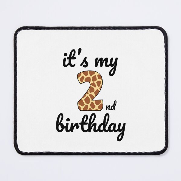 Item preview, Its my birthday, 2nd Birthday Giraffe Print, Kid Giraffe 2nd Birthday, 2 Years Old Wild Animal, Number Two Safari Zoo designed and sold by singRsong.