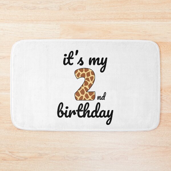 Item preview, Its my birthday, 2nd Birthday Giraffe Print, Kid Giraffe 2nd Birthday, 2 Years Old Wild Animal, Number Two Safari Zoo designed and sold by singRsong.