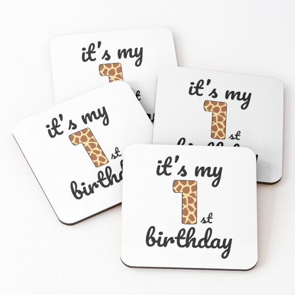 Item preview, Its my birthday, 1st Birthday Giraffe Print, Kid Giraffe 1st Birthday, 1 Year Old Wild Animal, Number One Safari Zoo designed and sold by singRsong.