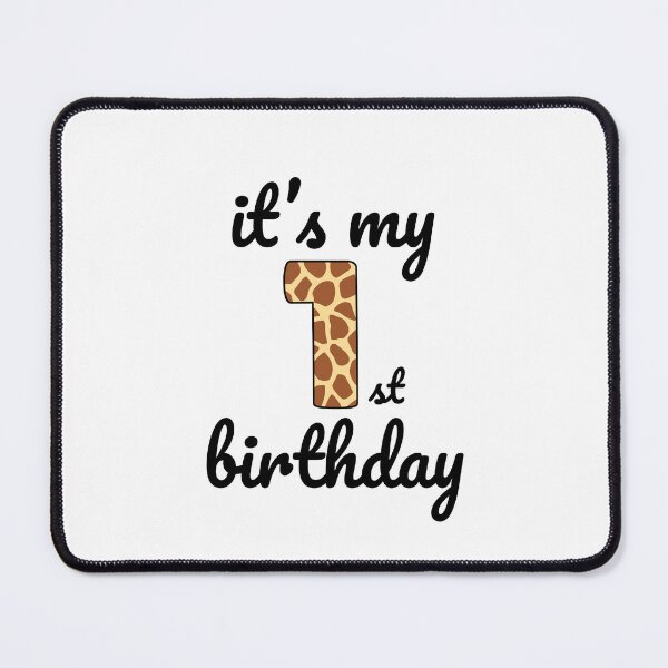 Item preview, Its my birthday, 1st Birthday Giraffe Print, Kid Giraffe 1st Birthday, 1 Year Old Wild Animal, Number One Safari Zoo designed and sold by singRsong.