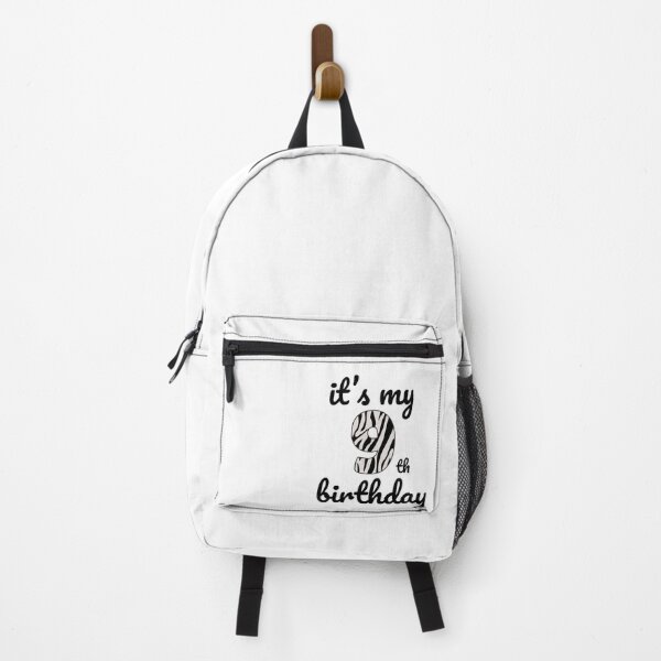 Item preview, Its my birthday, 9th Birthday Zebra Print, Kid Zebra 9th Birthday, 9 Years Old Wild Animal, Number Nine Safari Zoo designed and sold by singRsong.