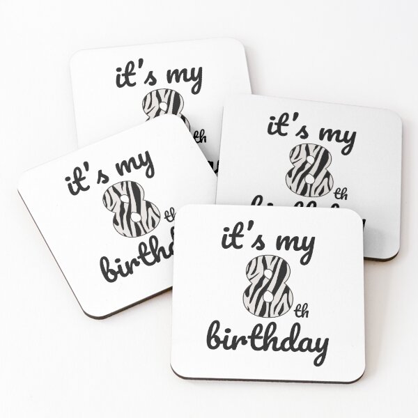 Item preview, Its my birthday, 8th Birthday Zebra Print, Kid Zebra 8th Birthday, 8 Years Old Wild Animal, Number Eight Safari Zoo designed and sold by singRsong.