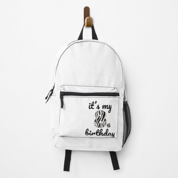 Item preview, Its my birthday, 8th Birthday Zebra Print, Kid Zebra 8th Birthday, 8 Years Old Wild Animal, Number Eight Safari Zoo designed and sold by singRsong.
