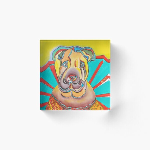 Beach Dog Acrylic Block