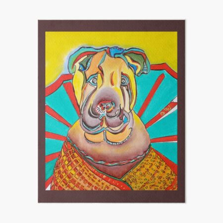 Beach Dog Art Board Print