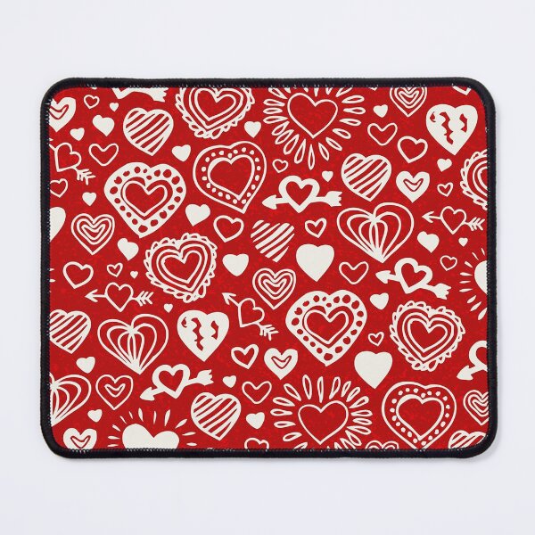 Item preview, Hearts Hand draw red fabric designed and sold by Wilkinson39.