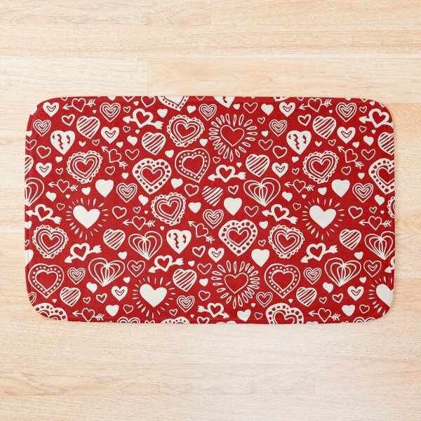 Item preview, Hearts Hand draw red fabric designed and sold by Wilkinson39.