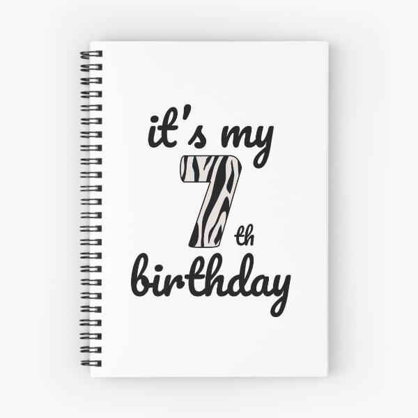 Item preview, Its my birthday, 7th Birthday Zebra Print, Kid Zebra 7th Birthday, 7 Years Old Wild Animal, Number Seven Safari Zoo designed and sold by singRsong.