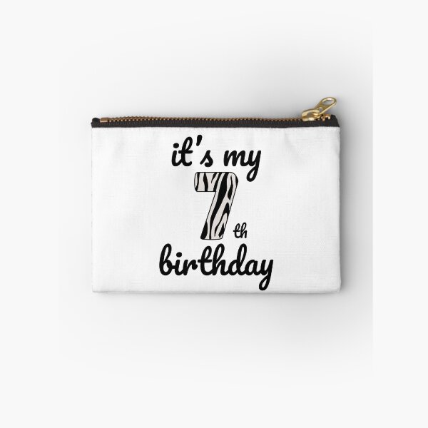 Item preview, Its my birthday, 7th Birthday Zebra Print, Kid Zebra 7th Birthday, 7 Years Old Wild Animal, Number Seven Safari Zoo designed and sold by singRsong.
