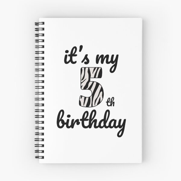 Item preview, Its my birthday, 5th Birthday Zebra Print, Kid Zebra 5th Birthday, 5 Years Old Wild Animal, Number Five Safari Zoo designed and sold by singRsong.