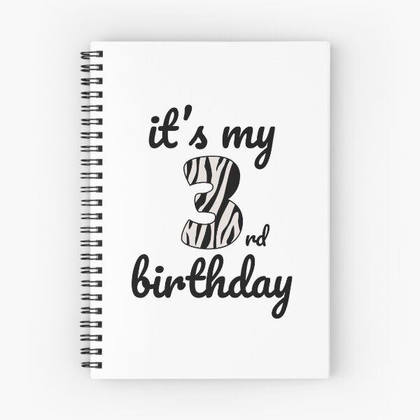 Item preview, Its my birthday, 3rd Birthday Zebra Print, Kid Zebra 3rd Birthday, 3 Years Old Wild Animal, Number Three Safari Zoo designed and sold by singRsong.