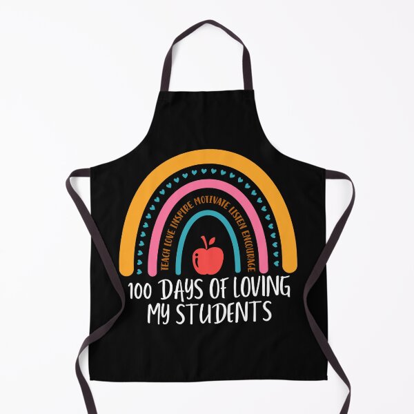 Item preview, 100 days of school (white text)- 100 days of loving my students - teacher - kindergarten, preschool, elementary, middle school designed and sold by CaitU.