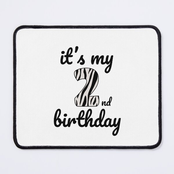 Item preview, Its my birthday, 2nd Birthday Zebra Print, Kid Zebra 2nd Birthday, 2 Years Old Wild Animal, Number Two Safari Zoo designed and sold by singRsong.