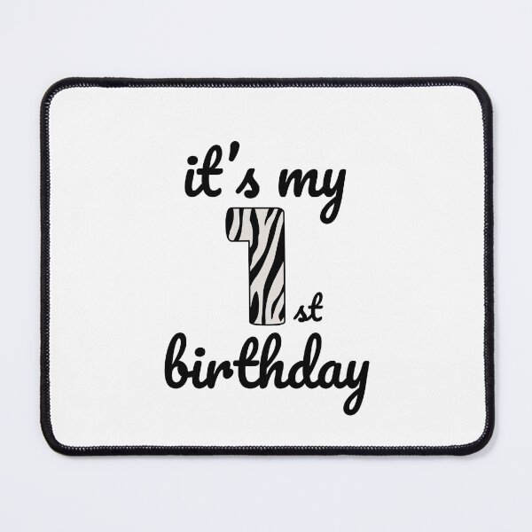 Item preview, Its my birthday, 1st Birthday Zebra Print, Kid Zebra 1st Birthday, 1 Year Old Wild Animal, Number One Safari Zoo designed and sold by singRsong.