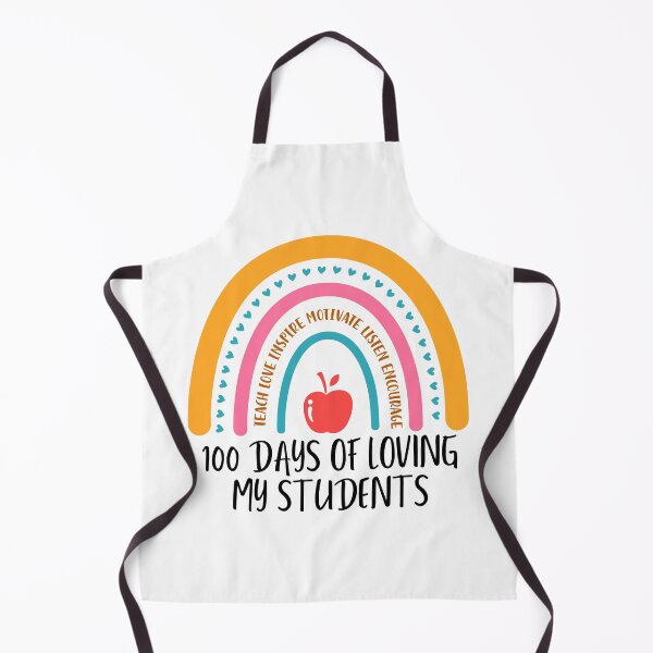 Item preview, 100 days of school (black text)- 100 days of loving my students - teacher - kindergarten, preschool, elementary, middle school designed and sold by CaitU.