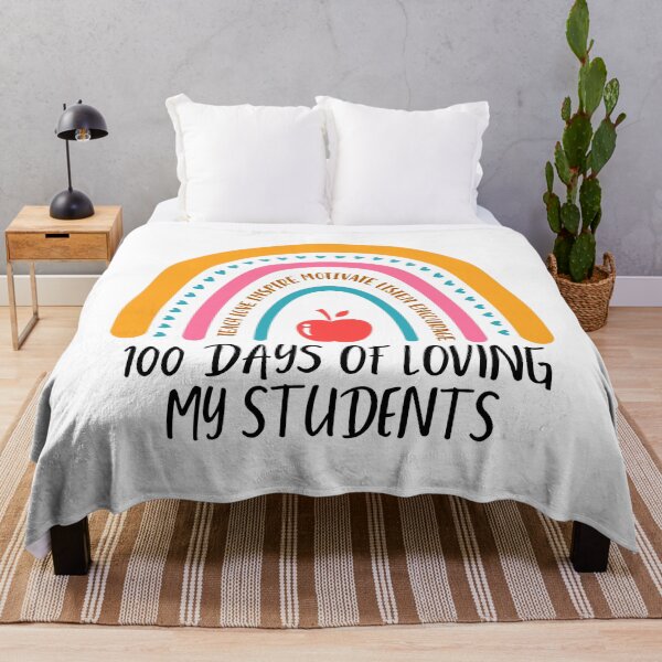 Item preview, 100 days of school (black text)- 100 days of loving my students - teacher - kindergarten, preschool, elementary, middle school designed and sold by CaitU.