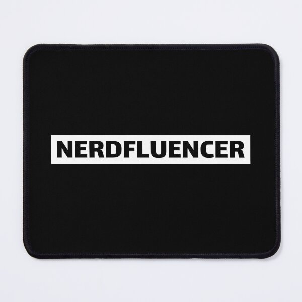 Item preview, Nerdfluencer funny social media internet nerd black text designed and sold by portrait4you.