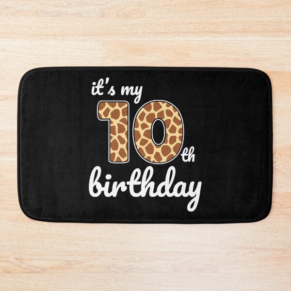 Item preview, Its my birthday, 10th Birthday Giraffe Print, Kid Giraffe 10th Birthday, 10 Years Old Wild Animal, Number Ten Safari Zoo designed and sold by singRsong.