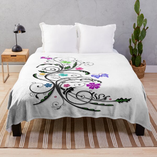 Item preview, Flower Butterfly Flowing Design designed and sold by indecentXp0sure.