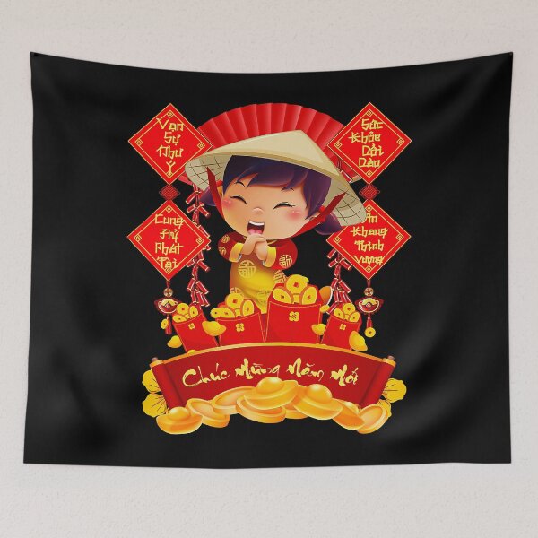 Item preview, Girl Chuc Mung Nam Moi Vietnamese Lunar New Year Tiger 2022  designed and sold by OscarBernal.