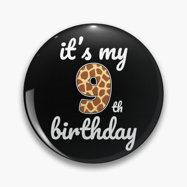 Item preview, Its my birthday, 9th Birthday Giraffe Print, Kid Giraffe 9th Birthday, 9 Years Old Wild Animal, Number Nine Safari Zoo designed and sold by singRsong.