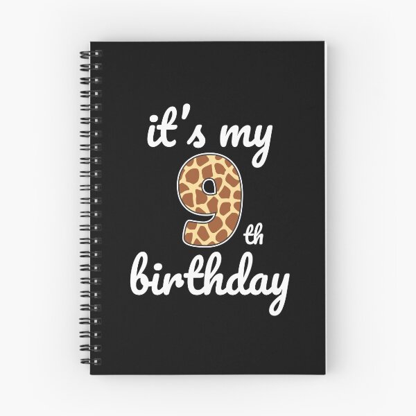 Item preview, Its my birthday, 9th Birthday Giraffe Print, Kid Giraffe 9th Birthday, 9 Years Old Wild Animal, Number Nine Safari Zoo designed and sold by singRsong.