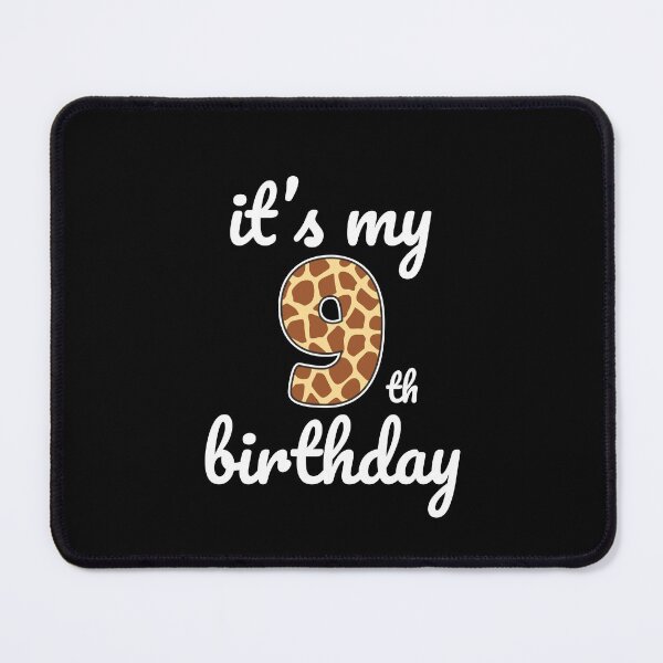 Item preview, Its my birthday, 9th Birthday Giraffe Print, Kid Giraffe 9th Birthday, 9 Years Old Wild Animal, Number Nine Safari Zoo designed and sold by singRsong.