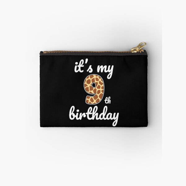 Item preview, Its my birthday, 9th Birthday Giraffe Print, Kid Giraffe 9th Birthday, 9 Years Old Wild Animal, Number Nine Safari Zoo designed and sold by singRsong.