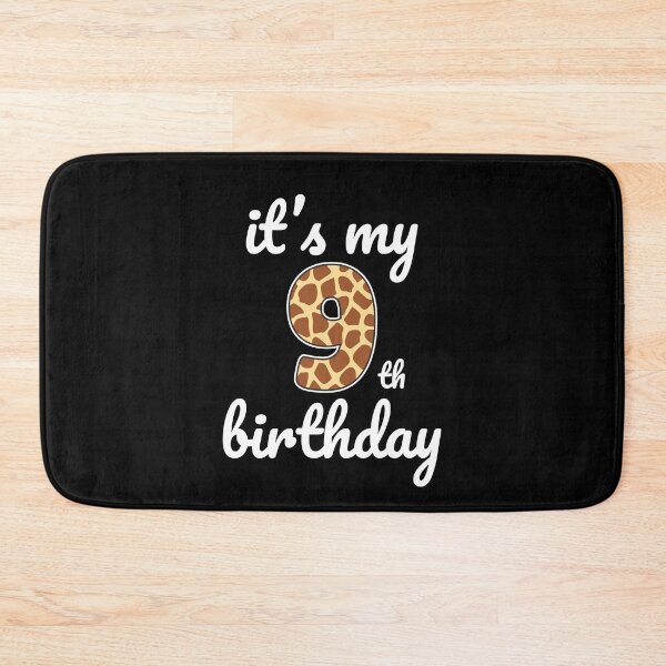 Item preview, Its my birthday, 9th Birthday Giraffe Print, Kid Giraffe 9th Birthday, 9 Years Old Wild Animal, Number Nine Safari Zoo designed and sold by singRsong.