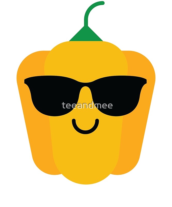 "Bell Pepper Emoji Cool Sunglasses" Posters by teeandmee Redbubble