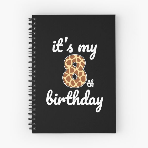 Item preview, Its my birthday, 8th Birthday Giraffe Print, Kid Giraffe 8th Birthday, 8 Years Old Wild Animal, Number Eight Safari Zoo designed and sold by singRsong.