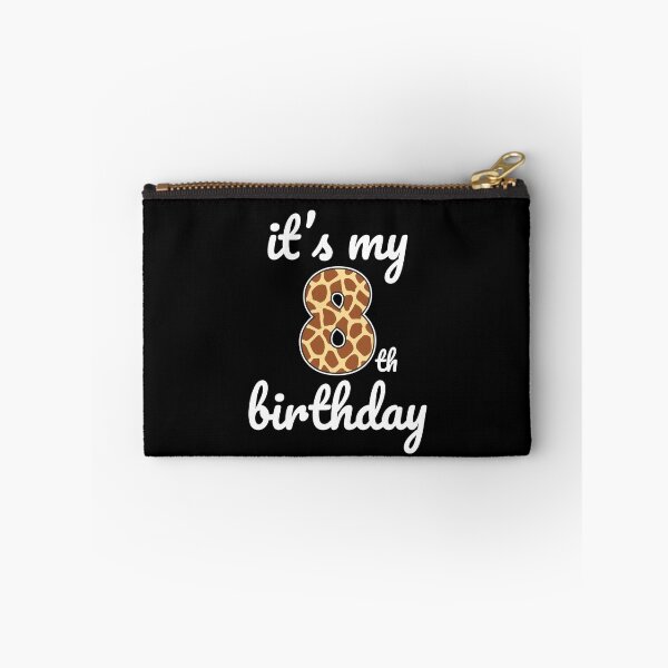 Item preview, Its my birthday, 8th Birthday Giraffe Print, Kid Giraffe 8th Birthday, 8 Years Old Wild Animal, Number Eight Safari Zoo designed and sold by singRsong.