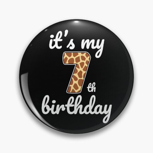 Item preview, Its my birthday, 7th Birthday Giraffe Print, Kid Giraffe 7th Birthday, 7 Years Old Wild Animal, Number Seven Safari Zoo designed and sold by singRsong.
